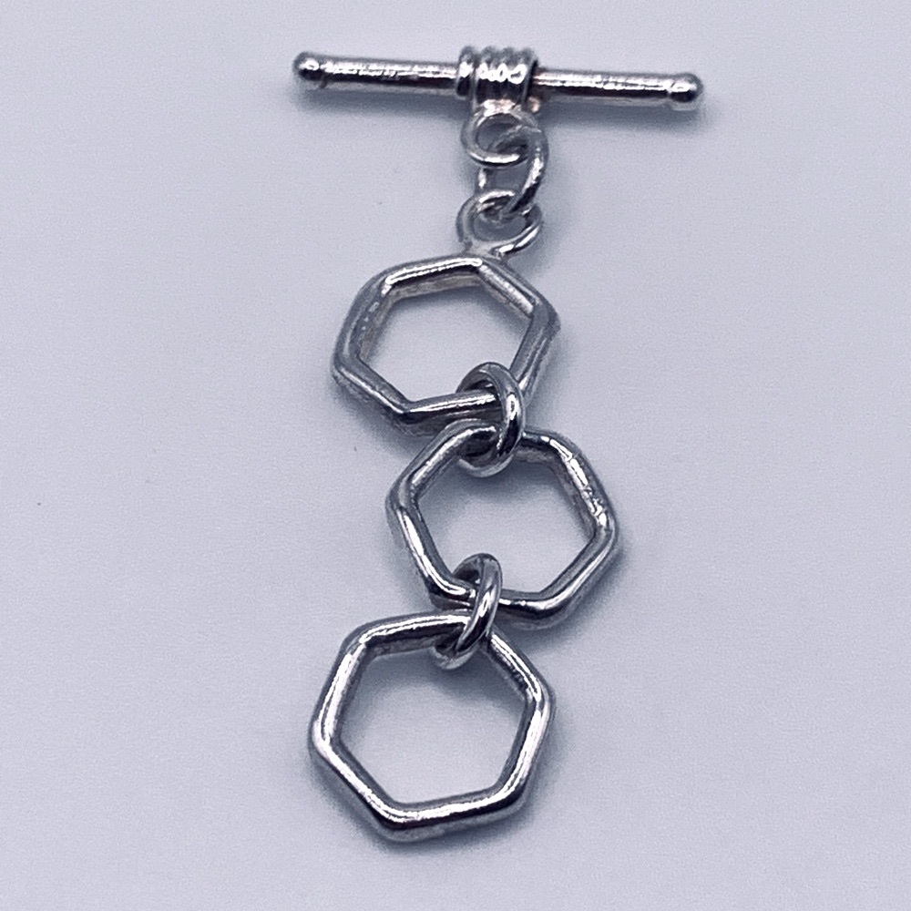Silpada Vintage Rare Sterling Silver Toggle Clasp Bracelet Extender 3/4”- 1-3/4”